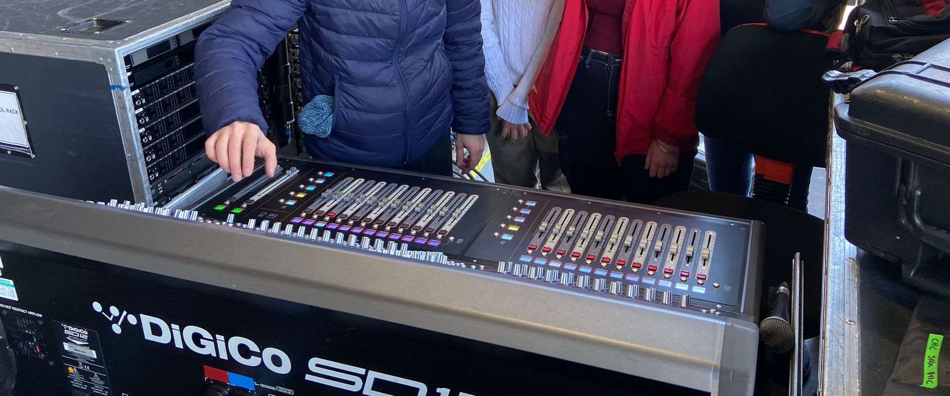 A mixing desk at the Halifax Piece Hall