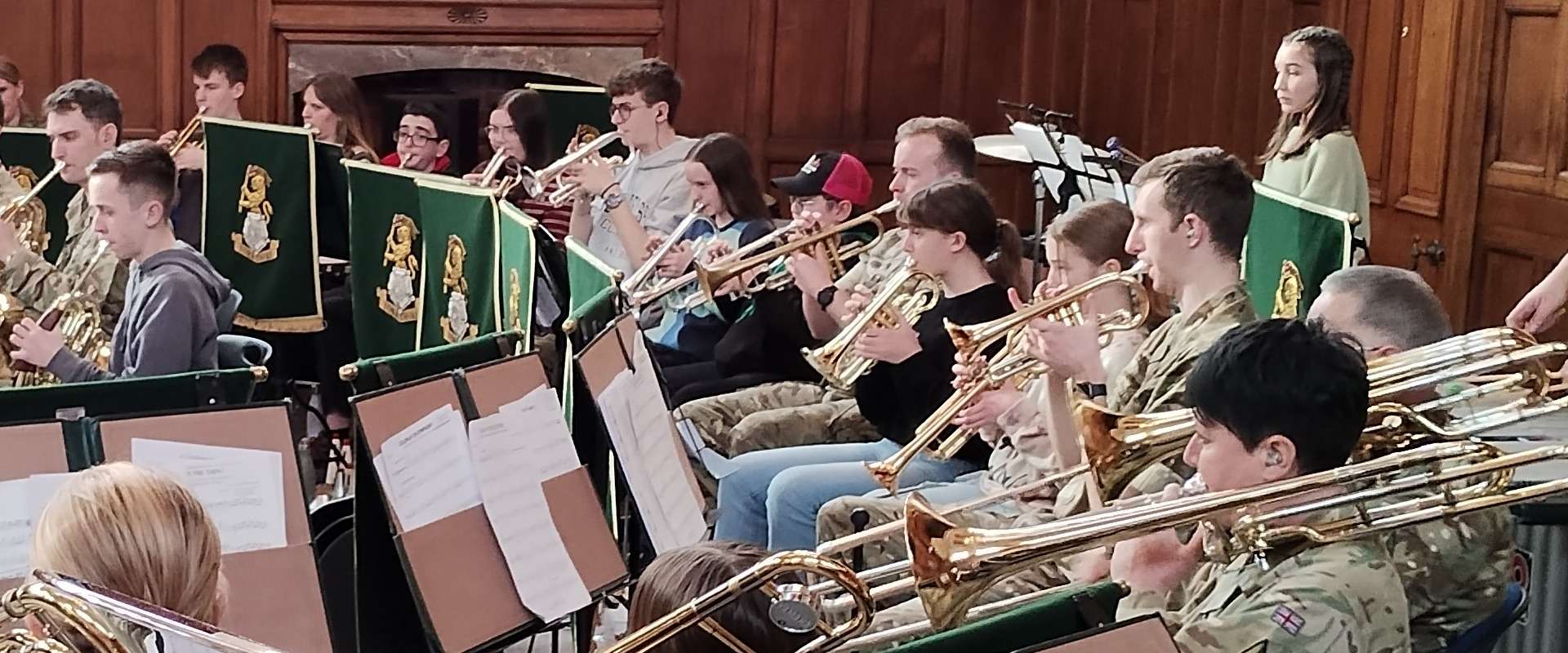 A photo of The Band of The Royal Yorkshire Regiment performing