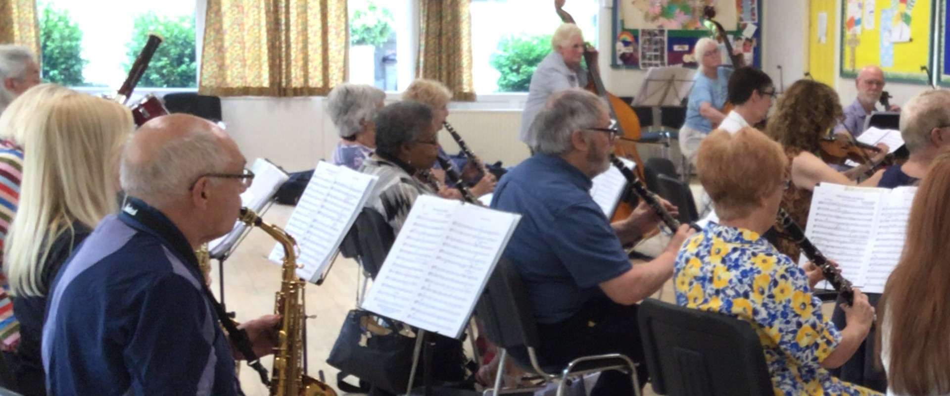 The Senior Citizen's Orchestra playing a concert